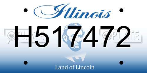 H517472 Illinois License Plate