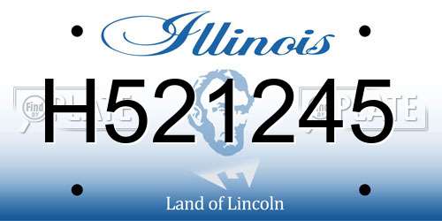 H521245 Illinois License Plate