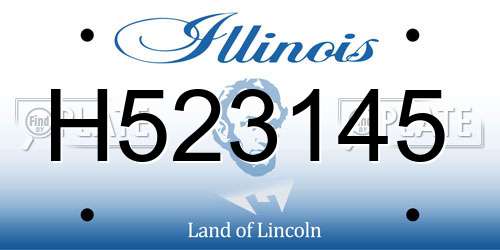 H523145 Illinois License Plate