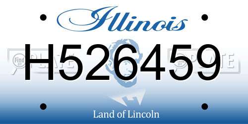 H526459 Illinois License Plate