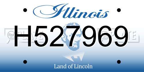 H527969 Illinois License Plate