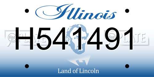 H541491 Illinois License Plate