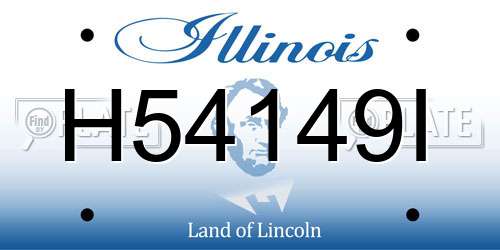H54149I Illinois License Plate