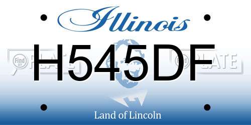 H545DF Illinois License Plate