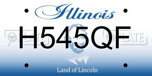 H545QF Illinois License Plate
