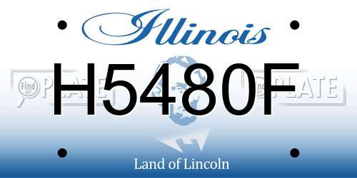 H5480F Illinois License Plate