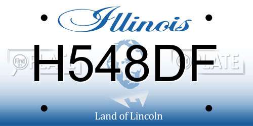 H548DF Illinois License Plate