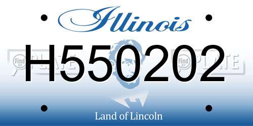 H550202 Illinois License Plate