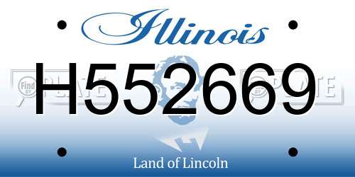 H552669 Illinois License Plate