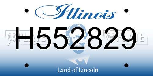 H552829 Illinois License Plate
