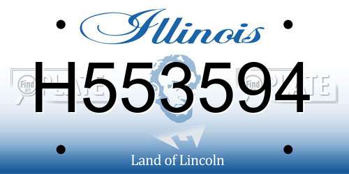 H553594 Illinois License Plate
