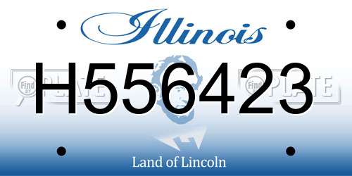 H556423 Illinois License Plate