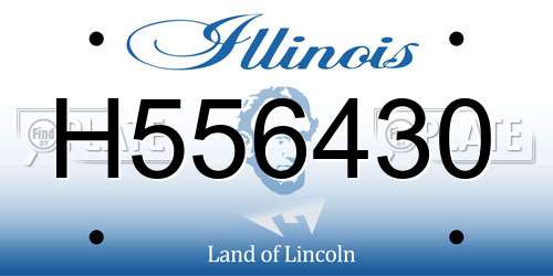 H556430 Illinois License Plate