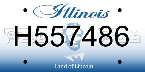 H557486 Illinois License Plate
