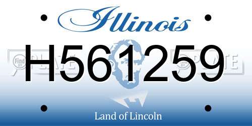 H561259 Illinois License Plate
