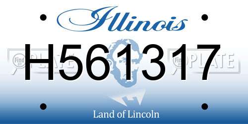 H561317 Illinois License Plate