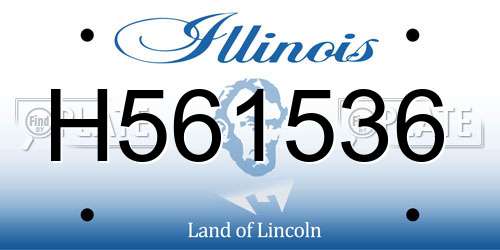 H561536 Illinois License Plate