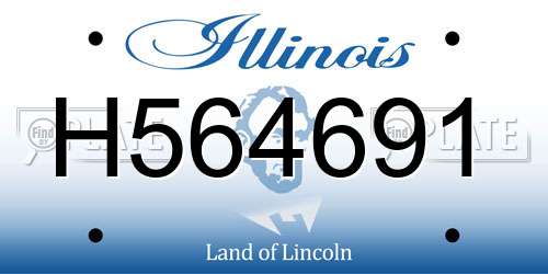 H564691 Illinois License Plate