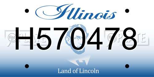 H570478 Illinois License Plate