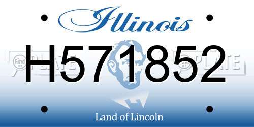 H571852 Illinois License Plate