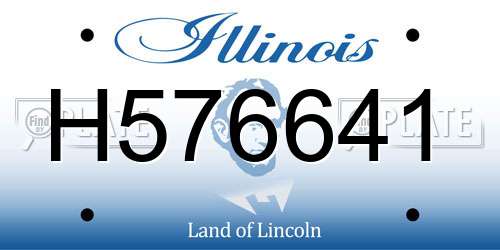 H576641 Illinois License Plate