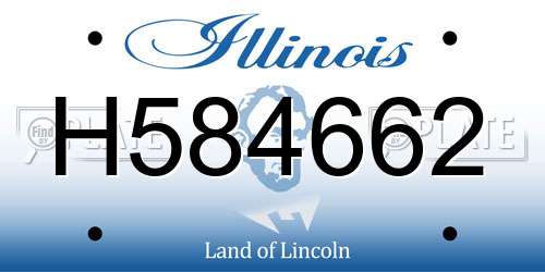 H584662 Illinois License Plate
