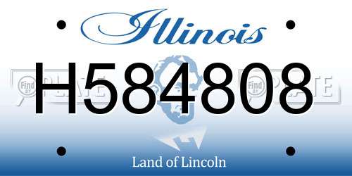 H584808 Illinois License Plate