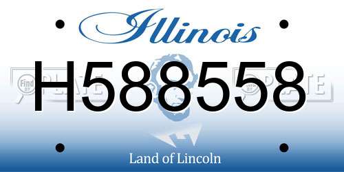 H588558 Illinois License Plate