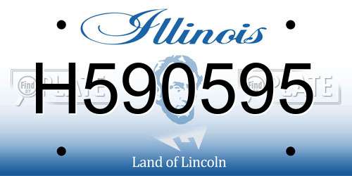 H590595 Illinois License Plate