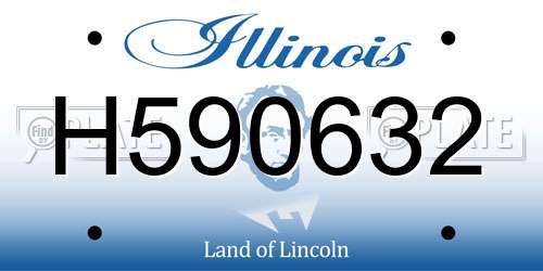 H590632 Illinois License Plate