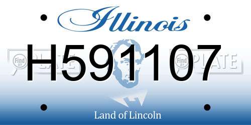 H591107 Illinois License Plate