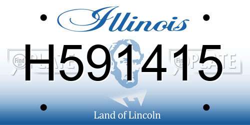 H591415 Illinois License Plate