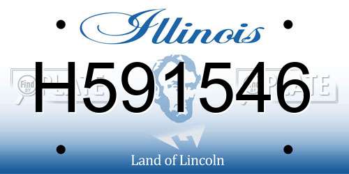 H591546 Illinois License Plate