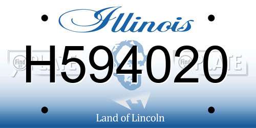 H594020 Illinois License Plate