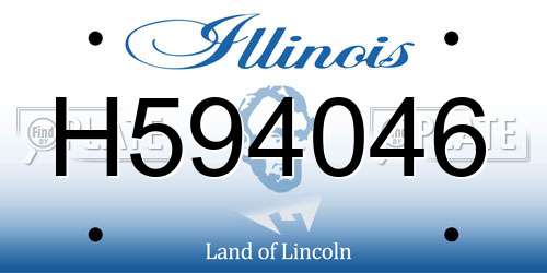 H594046 Illinois License Plate