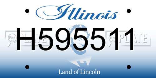 H595511 Illinois License Plate