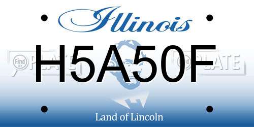 H5A50F Illinois License Plate