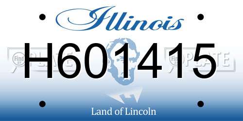 H601415 Illinois License Plate