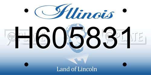 H605831 Illinois License Plate