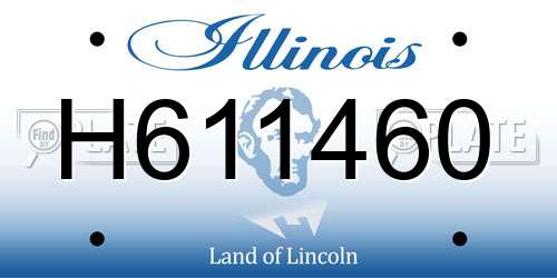 H611460 Illinois License Plate