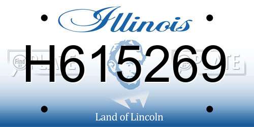 H615269 Illinois License Plate