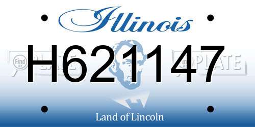 H621147 Illinois License Plate