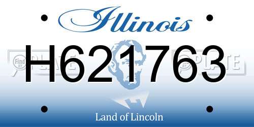H621763 Illinois License Plate