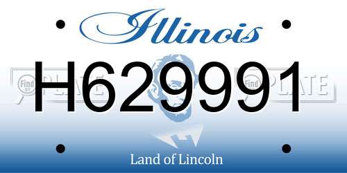 H629991 Illinois License Plate