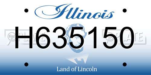 H635150 Illinois License Plate