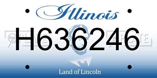 H636246 Illinois License Plate