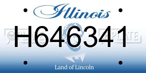 H646341 Illinois License Plate