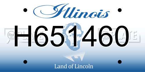 H651460 Illinois License Plate