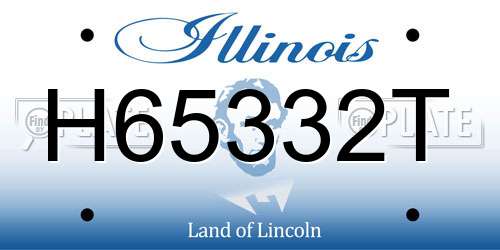 H65332T Illinois License Plate