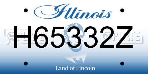 H65332Z Illinois License Plate